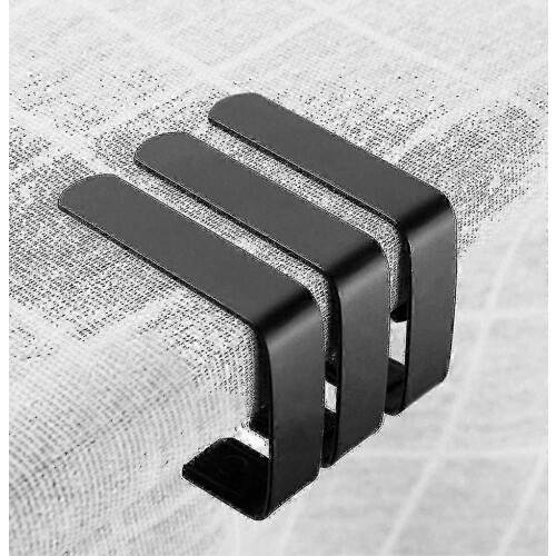 4pcs Tablecloth Clips, Non-slip Triangular Stainless Steel Tablecloth Clip (black)