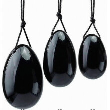 Tacar Uibheacha Yoni Obsidian Dubh do Mhná Neart Urlár Peilbheach agus Cothromaíocht Mhothúchánach, Méideanna Ilghnéitheacha, zxl