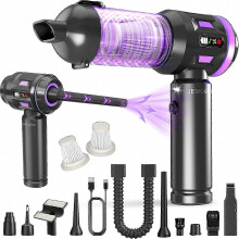 Aspirateur portable, puissant aspirateur de voiture sans fil de 22Â 000Â Pa avec fonction aspiration et souffleur 2 en 1, aspirateur de v