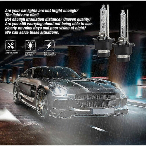 D4S Bulbs, Headlight Replacement Bulb 35W 6000K White High Low Beam for , Pack of 2 (6000K) 2
