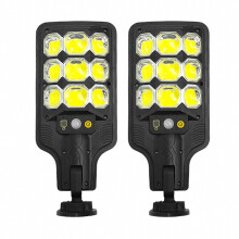 Lampadaire solaire ultra-lumineux 1200 mAh IP65 Noir 23 x 9,5 cm
