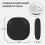 Pocket Magnifying Makeup Mirror with LED Light 3.5 Inches 10X Magnification Double Sided Rechargeable Touch Screen Black 3