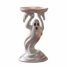Cute Ghost Candle Holder - Resin Spooky Pedestal - for Home Table Gothic Decor