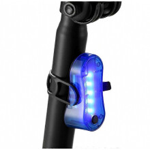 Polkupyörän takavalo USB-ladattava punainen/sininen/valkoinen LED-polkupyörän satulatolpan takavalo yöajon turvallisuuden varoitusvaloo