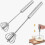 2 Egg Beaters, Stainless Steel Handheld Semi-automatic Multifunctional Whisk 1