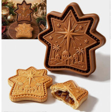 Set met bakvormpjes voor mini-kersttaartjes, voor een warme en gezellige feeststemming. Bak schattige gebakjes om liefde en geluk te de