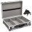 WOLF Wolf 425mm Aluminium Storage Case, Black, Lockable Clasps, Foam Lined, Shoulder Strap 1