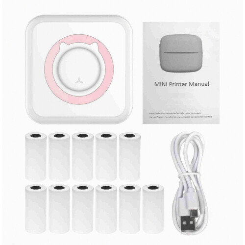 All-in-one Photo Printer Multifunction Portable Printer Wireless Instant Mini Printer Support BT Connection for Smartphone with 6 Therm 2