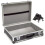 WOLF Wolf 425mm Aluminium Storage Case, Black, Lockable Clasps, Foam Lined, Shoulder Strap 3