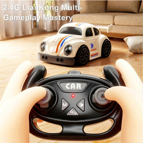 Remote Control Beetle Car Toy with Smart Sensor, Sound & Light for Kids 2