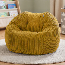 (Mustard) rucomfy Indoor Classic Kids Bean Bag Chair - Jumbo Cord Slouchbag