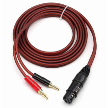 w Professional Audio Cable - XLR 3-Pin to Banana Plugs for Amplifiers and Speakers