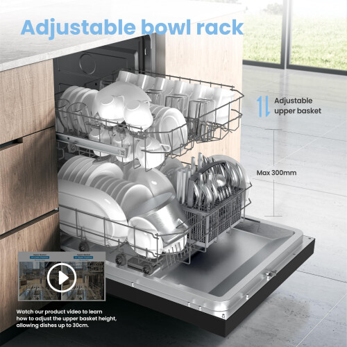 COMFEE' Dishwasher Freestanding, 13 Place Settings, 60cm, Black 2