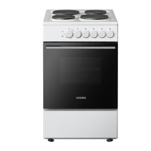Haden Cooker Electric Freestanding 50cm 4 Ring Hob Single Cavity Oven White