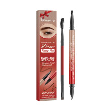 (Dark brown) 4D three-dimensional waterproof eyebrow pencil (dark brown) for daily eyebrow modification, outline eyebrow shape and natural color