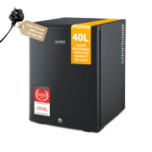 TZS First Austria - Mini Fridge 40L - Ultra-Quiet & Lockable - Black