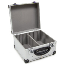 Wolf 40 CD Aluminium Storage Case, Lockable Clasps, Carry Handle, Removable Lid, 2 Keys
