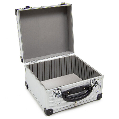 WOLF Wolf 40 CD Aluminium Storage Case, Lockable Clasps, Carry Handle, Removable Lid, 2 Keys 2