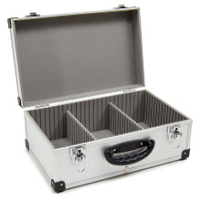 Wolf 60 CD Aluminium Storage Case, Lockable Clasps, Carry Handle, Removable Lid, 2 Keys