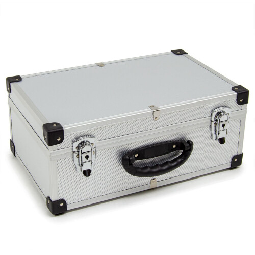 WOLF Wolf 60 CD Aluminium Storage Case, Lockable Clasps, Carry Handle, Removable Lid, 2 Keys 2