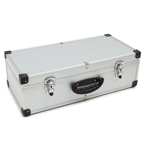 WOLF Wolf 80 CD Aluminium Storage Case, Lockable Clasps, Carry Handle, Removable Lid, 2 Keys 2