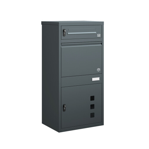 SoBuy Boîte aux lettres colis anthracite OGS67-DG