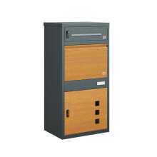 SoBuy Boîte aux lettres XXL avec colis, anthracite