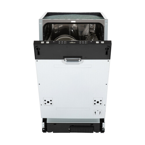 Willow WDW945I 45cm Integrated Slimline Dishwasher with 9 Place Settings, Half Load Function, Delay Start, 6 Wash Programs, LED Indicator