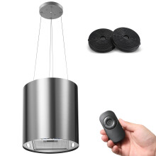 SNDOAS 700m³/h Island Cooker Hood 35cm, Remote Control, Carbon Filters