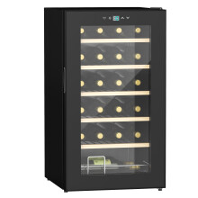 HOMCOM 24 Bottle Wine Fridge 65 Litre Capacity Freestanding 43cm Black