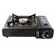 PEBBLE HUG Single Burner Gas Stove, Space-Saving Design, Easy-to-Clean, Perfect For Home Kitchens, Small Apartments, Hostels, Office Pantries, Igniti