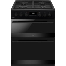 CDA CFD600MB - Matte Black 60cm Freestanding Duel Fuel Cooker - 4 Zone Gas Hob - A/A Energy