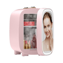 LIGIANT Mini Fridge, With 3-Level Dimmable LED Light Mirror, Low Noise Mini Fridge, 4L Large Capacity, Cooler & Warmer, Portable Design for Multiple