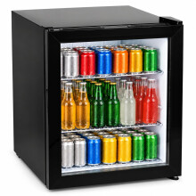 bar@drinkstuff Frostbite Mini Fridge Black - 46ltr Compact Refrigerator Holds 45 x 330ml Cans | F Energy Rating
