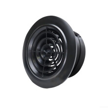 Adjustable Ventilation Grille, Stylish Black Round Vent Cover, Long lasting Performance (75mm)