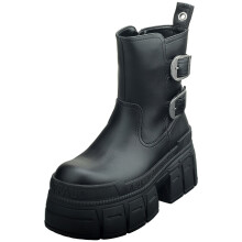(3) Buffalo Gospher Lo Vegan Womens Boots in Black