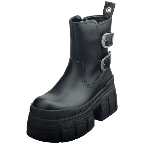 Buffalo (5) Buffalo Gospher Lo Vegan Womens Boots in Black