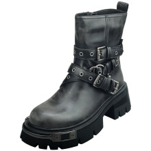 (6) Buffalo Soraya Heavy Mid Vegan Womens Boots in Black Grey