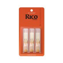 D’Addario Woodwinds - Rico Bb Clarinet Reeds - Reeds for Bb Clarinet - Crafted for Beginners, Students, Educators - Strength 1.5, 3-pack