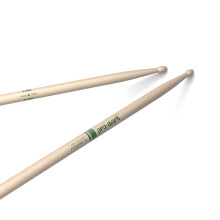 ProMark Classic Forward 5A Raw Hickory Drumsticks, Oval Wood Tip, Unfinished, 1 Pair