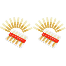 Sovvid Bb Clarinet Reeds - 20 Pack, Strength 1.5 with Plastic Box, Thinner Tip & Unfiled Cut for Easy Play