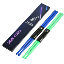 Aopoy 2 Pairs of 5A Nylon Drum Sticks, Lightweight and Durable Plastic Drum Sticks with Non-Slip Handles for Kids Adults Electronic Drums Exercise In
