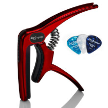 Leo Jaymz Heavy Duty Guitar Capo for Acoustic/Electric Guitars, Guitar Clip made of Zinc Alloy Metal, Guitar Clamp for Bass Classical Guitar, Ukulele
