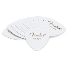 Fender Classic Celluloid Guitar Picks 346 Shape, White, Heavy, 12-Pack
