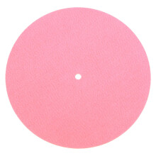 sourcing map Record Player Mat, 7'' Felt Turntable Vibration Reduction Turntable Pad for Vinyl Record Players Recording Studio, Pink