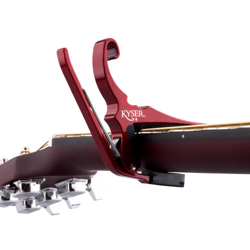 Kyser Quick-Change Capo for 6-string acoustic guitars, Ruby Red, KG6R 2