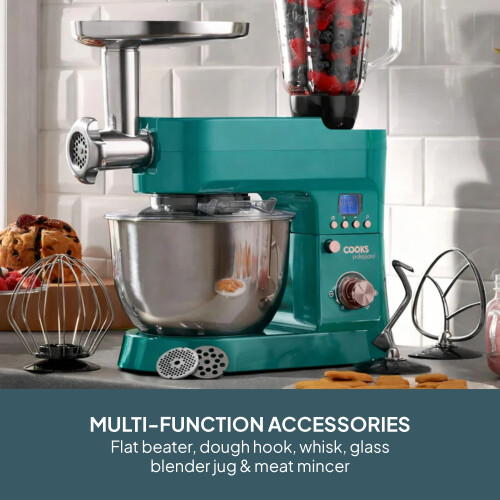 Cooks Professional Cooks Professional Multi Function 6.2L Stand Mixer | Teal / Rose Gold 1