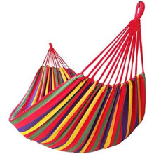 (Regenbogen Xxxl) GOCAN 2 Person Canvas Hammock 220x150cm 300kg Capacity for Outdoor Indoor Garden Dark Grey XXL