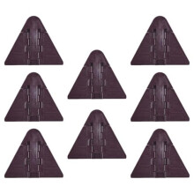 (Dunkelbraun, 9.00X7.50X0.30CM) 8 Pack ABS Window Locks, No Drill Sliding Window Door Safety Locks, Reusable, Coffee Brown