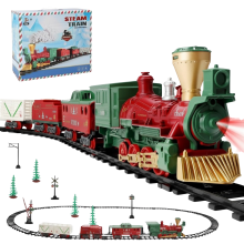 Electric Steam Train Set with Real Smoke, Lights & Sounds